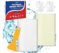 Epoxy Putty - 8oz/227g Epoxy Pool Putty, Filler Plumbers Clay for Underwater or Above, Fast Repair Sculpt Clay Fix Cracks Leaks for Bonding Wood, Metal, Tile, Concrete, Fiberglass, Ceramic(White)
