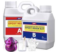 Epoxy Resin - 1.2L / 48oz Crystal Clear Epoxy Resin Kit for Casting and Coating, Table Tops - Bubble Free Fast Curing 2 Part Art Resin for Jewelry Making, Wood, Resin Moulds, Countertop, River Table