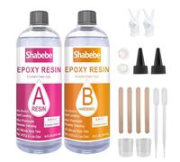 Epoxy Resin-32OZ Resin Kit, Epoxy Resin Crystal Clear-Not Yellowing and No Bubble Self Leveling Easy Mix 1:1 Casting & Coating for DIY Jewelry Making of The Art Resin & Epoxy Resin (32oz)