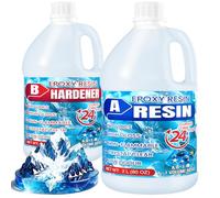 Epoxy Resin - 4L Crystal Clear Epoxy Resin Kit for Table Top, Art Casting, Wood Coating, Jewellery Making, Ornament, DIY Art &Craft, Low Odour, Non-Toxic, Self-Leveling, Non-Yellowing