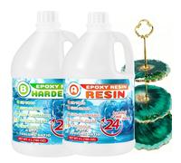 Epoxy Resin - 8L Crystal Clear Epoxy Resin Kit for Table Top, Art Casting, Wood Coating, Jewellery Making, Ornament, DIY Art &Craft, Low Odour, Non-Toxic, Self-Leveling, Non-Yellowing