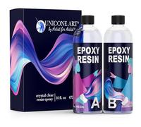 Epoxy Resin Art Kit - 16oz Craft Resin Epoxy Kit (8oz Resin 8oz Hardener), High Gloss UV Resistant Odor-Free Art Resin, BPA-Free Clear and Non Toxic Epoxy Formula 16oz