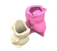 Epoxy Resin Concrete Planter Frogs Shape Silicone Pots Mold Texture for Creative Gardening Flowerpot Mold