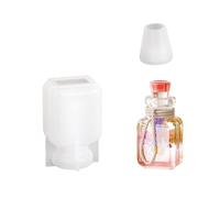 Epoxy Resin Drift Bottle Mold Heart Shaped Wishing Pendant Night Light Keychain Jewelry Making Silicone Drift Making