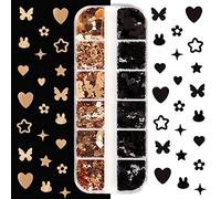 Epoxy Resin Fillings Glitter Sequins for Epoxy Resin Mold Filler Nail Art Decorations Body Face Makeup Supply Nail Art Sequins Variety Shapes Circles Turtle Flowers Jars Stars