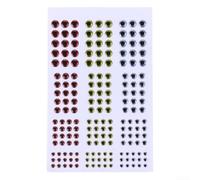 Epoxy Resin Fish Eyes 4 Sheets 3mm to 6mm for DIY(C) | 732 pieces total, 4 sheets, sizes 3mm-6mm, 3D/4D holographic, ideal for fly tying and lure repair