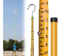Epoxy Resin Height Pole Measuring Stick, High Voltage Insulated Survey Rod Extension, Linemen/Telecom Workers Surveying Equipment & Carrying Bag(2 Pack,15m/49.2ft)