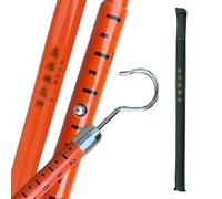 Epoxy Resin Height Pole Measuring Stick, High Voltage Insulated Survey Rod Extension, Linemen/Telecom Workers Surveying Equipment & Carrying Bag(Yellow,39.4ft/12m)