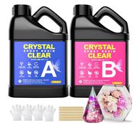 Epoxy Resin Kit 32oz/948ml - Crystal Clear Resin and Hardener, No Yellowing, No Bubbles Casting with Mixing Sticks and Cups, Best for DIY, Crafts,