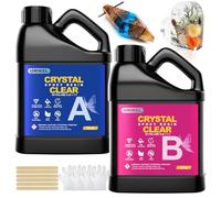 Epoxy Resin Kit 64oz/1896ml - Crystal Clear Resin and Hardener Resin Epoxy kit,No Yellowing, No Bubbles Casting with Mixing Sticks and Cups, Best for DIY, Crafts, Beginners, Easy Mix 1:1 Ratio (64oz)