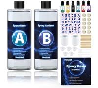 Epoxy Resin Kits for Beginners 948ml/32oz Crystal Clear Epoxy Resin with A-Z Molds, No Bubbles, No Yellowing, Casting with Mixing Sticks and Cups, for DIY,Crafts,Jewelry, Tumbler