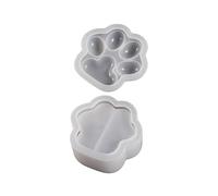 Epoxy Resin Mold 3D Cats Paw Container Silicone Mold Making Ornament Tool Jewelry Storage Box Plaster Silicone Epoxy Resin Molds Rectangle Keychain Jewelry for Beginners Unique