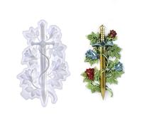 Epoxy Resin Mold Rose Vine Swords Mold Flexible Silicone Accessory Molds Versatile Jewelry Making Pendant