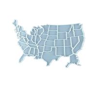 Epoxy Resin Mold US Map Shaped Silicone Concrete Handmade Family Gathering Tea Home Decor