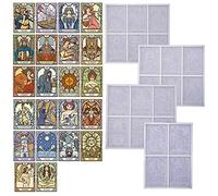 Epoxy Resin Molds for Tarot Cards 22 Different Shapes Silicone Resin Crafts Molds Cast Silicone Tarot Card Mould 6.2 x 8.6 cm for Pendant