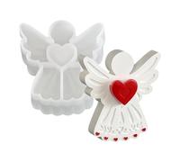 Epoxy Resin Molds - Reusable Non-Stick Crafting Tools - Heart Angle Resin Silicone Molds,for Soap Making Wax Plaster Arts & Crafts Home- Decor Birthday Christmas Kids Adults