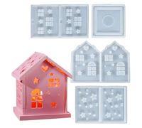Epoxy Resin Molds Silicone | Easy Release House Reusable Making,Candle Holder Resin Casting Silicone Molds,for Candle Holder Arts & Crafts Birthday Holiday Kids Adults Beginners