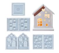 Epoxy Resin Molds Silicone - Easy Release House Reusable Making | Cute House Epoxy Resin Molds,for Candle Holder Arts & Crafts Birthday Holiday Kids Adults Beginners