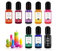 Epoxy Resin Paint Set, Colour Pigments for Casting Powder, 8 Colours Concentrated Liquid Epoxy Resin Paint, DIY Resin Jewellery Making, Resin Painting, Resin Crafts - 0.35 oz/10 ml Each