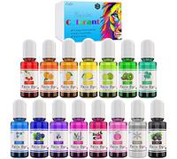 Epoxy Resin Pigment - 15 Color Liquid Epoxy Resin Dye - Highly Concentrated Epoxy Resin Colorant for Resin Coloring Art, DIY Jewelry Making Supplies - AB Resin Coloring for Paint, Crafts - 10ml Each