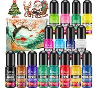 Epoxy Resin Pigment - 16 Vivid Colours for Craft Resin, Easy to Mix & Use, Strong & Long-Lasting Results, Suitable for Beginners & Professionals