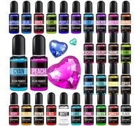 Epoxy Resin Pigment - 30 Colors Concentrated Liquid Epoxy Resin Dye, Transparent Resin Colorant for Resin Coloring, DIY Resin Jewelry Making, Resin Painting, Resin Art Crafts - 0.35oz/10ml Each