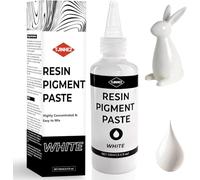 Epoxy Resin Pigment Paste 190g, High Concentrated Resin Dye for Epoxy & UV Resin Art, Ideal for Ocean Waves, Cells, Lacing, Painting, Coasters & DIY Crafts (White)