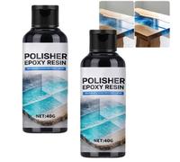 Epoxy Resin Polishing Compound & Wax, Premium Scratch Removal & Shine Restorer Kit for Resin Art, Countertops, Tables & Jewelry, Includes Sponge for Manual Hand Polishing, High-Gloss Effect (2pcs)