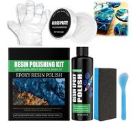 Epoxy Resin Polishing Kit,Resin Polishing Compound,E/poxy R/esin Scratch Remover,Scratching Set Epoxy R/esin Compatible with Glass,Plastic,Effective E/poxy R/esin Restorer Kit for Surfaces,Sanding