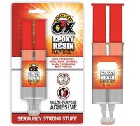 Epoxy Resin Rapid Set Adhesive 2-Part Syringe - Extra Strong Fast Setting Glue for Metal, Wood, Plastic, Glass, Fibreglass, Ceramics - Waterproof Heat-Resistant Clear High-Strength Bond Repair - 2943