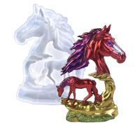 Epoxy Resin - Silicone Horse Molds Easy Release Flexible Casting Form | Reusable Craft Making Supplies for Home Decor, Ornaments, Art Projects, Party Favors or Holiday Use