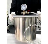 Epoxy Resin Vacuum Chamber for Degassing, Acrylic Lid Pressure Pot Sealer Machine, Vacuum Gauge Tester Kit for Bubble Removal in Resin Casting