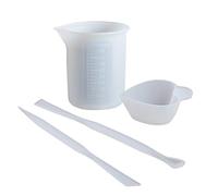 Epoxy Split Cup Stir Stick Stir Non-Stick Measuring with Precise Scale Resin Mixing Card Slot Dispensing Resin Kit for Beginners
