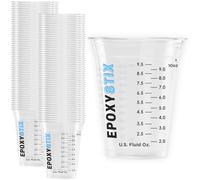 EpoxyStix [50 Pack] New Size 12oz Graduated Mixing Cups - Durable PET, Clear Measurement Markings in oz, mL and Cups - for Resin, Paint, Mixing and Crafts