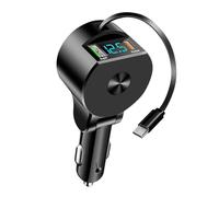 eppfun Car Charger, Cigarette Lighter USB Charger, 12V USB Socket 75W 3-Port Fast Charging for iPhone16/15/Galaxy Series