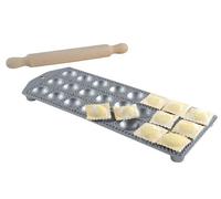 Eppicotispai 24 Holes Aluminum Round Ravioli Maker with Rolling Pin