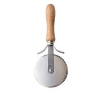 Eppicotispai Stainless Steel Pizza Cutter with Wooden Handle, 3.94-Inch