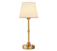 EppieBasic Cordless Table Lamp, 5200mAh Battery Operated Rechargeable Table Lamp, 40cm Dimmable Led Touch Lights, Gold with Fabric Shade, 2700K for Living Room, Dining, Bathroom