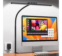 EppieBasic Desk Lamp, LED Desk Lamp for Home Office, Eye-Caring Architect Desk Light with Clamp, Overhead Monitor Light with 4 Color Modes & Brightness, Modern Table Lamp for Work Study and Read