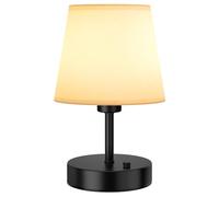 EppieBasic Rechargeable Table Lamp Cordless: Fast Charging & Long Lasting - 2700K Warm Light Vintage Small Black Lamps for Women Housewife - Living Room Bedroom