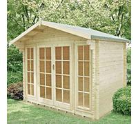 Epping 7' x 11' 9" Apex Log Cabin - Premium 28mm Cladding Tongue & Groove