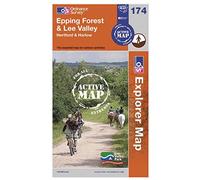 Epping Forest & Lee Valley: Sheet 174 (OS Explorer Map Active)