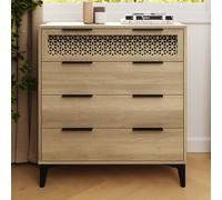 epping wooden chest of 4 drawers - oak