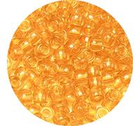 Eppingwin 1000 Transparent Yellow Pony Beads - Jewelry, Crafts, Round Plastic Beads, 9 mm, Yellow