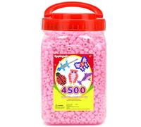 Eppingwin 2.5 lb Wholesale Large Pony Beads (6x9 mm) Bucket, Easy Storage Beads Bulk, Over 4500 Pony Bead for Jewelry Making, Crafts (Pink)