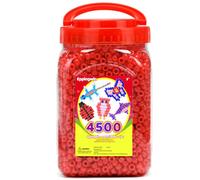 Eppingwin 2.5 lb Wholesale Large Pony Beads (6x9 mm) Bucket, Easy Storage Beads Bulk, Over 4500 Pony Bead for Jewelry Making, Crafts (Red)