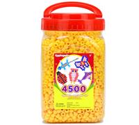 Eppingwin 2.5 lb Wholesale Large Pony Beads (6x9 mm) Bucket, Easy Storage Beads Bulk, Over 4500 Pony Bead for Jewelry Making, Crafts (Yellow)