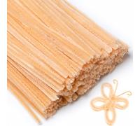 Eppingwin 200pcs Pipe Cleaners, Beige Pipe Cleaners Craft Supplies,Chenille Stems for DIY Arts Crafts Project(Beige)