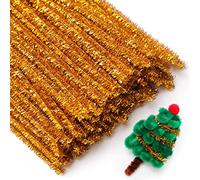 Eppingwin 200pcs Pipe Cleaners, Gold Pipe Cleaners Craft Supplies,Chenille Stems for DIY Arts Crafts Project(Gold)