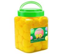 Eppingwin 90PCS Yellow Pom Poms,1.5 Inch Soft Pompoms for Crafts, Big Pom Pom for Arts & Crafts DIY Projects (Yellow)